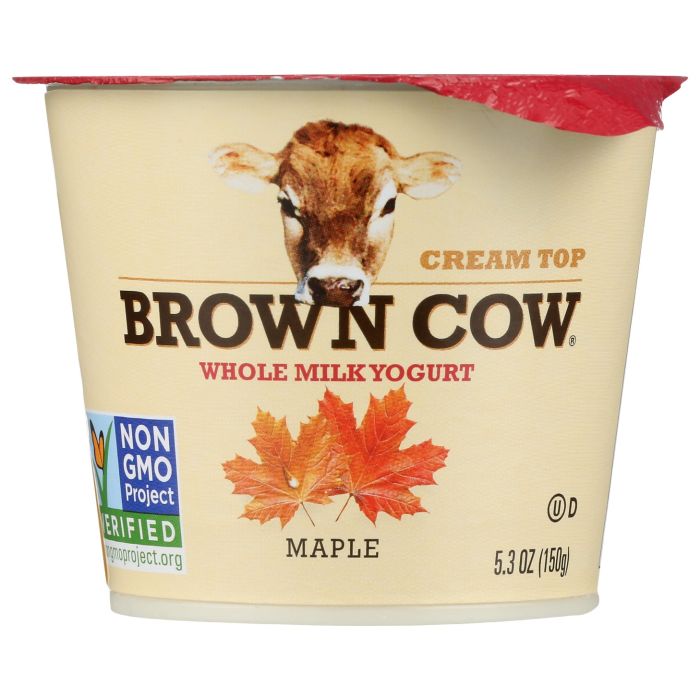 BROWN COW: Cream Top Whole Milk Yogurt Maple, 5.3 oz