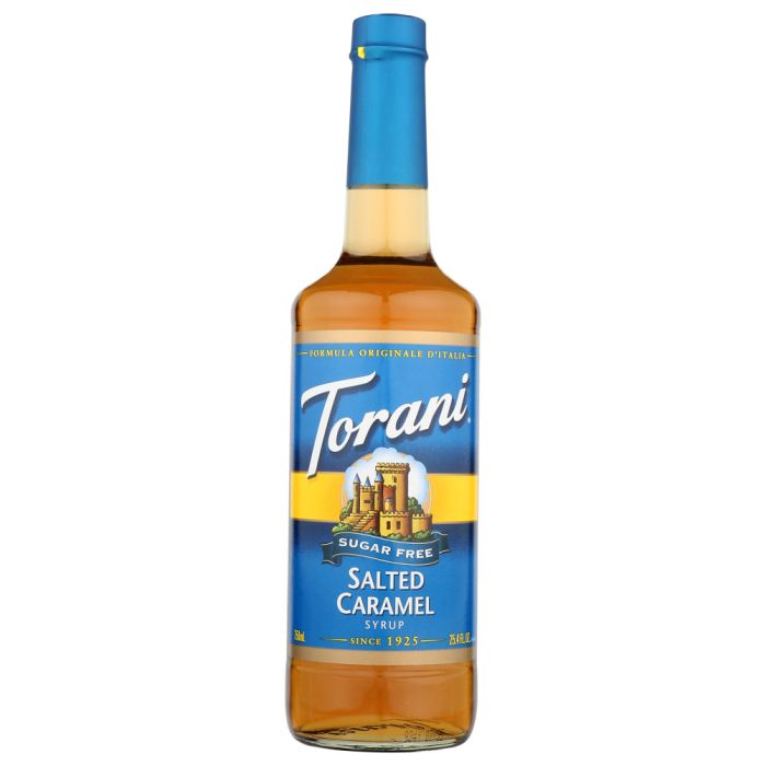 TORANI: Sugar Free Salted Caramel Syrup, 25.4 fo