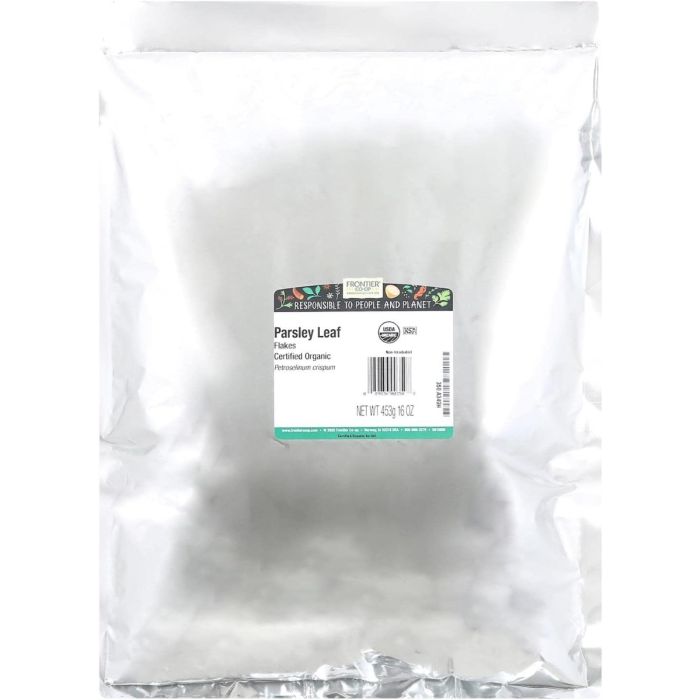 FRONTIER HERB: Organic Parsley Leaf Flakes, 16 oz