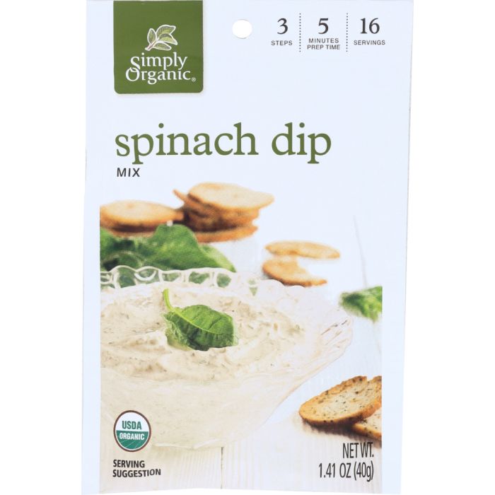SIMPLY ORGANIC: Organic Spinach Dip Mix, 1.41 oz