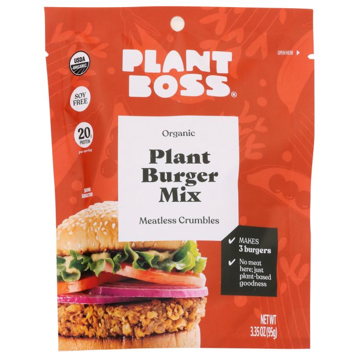 PLANT BOSS: Plant Burger Mix, 3.35 OZ
