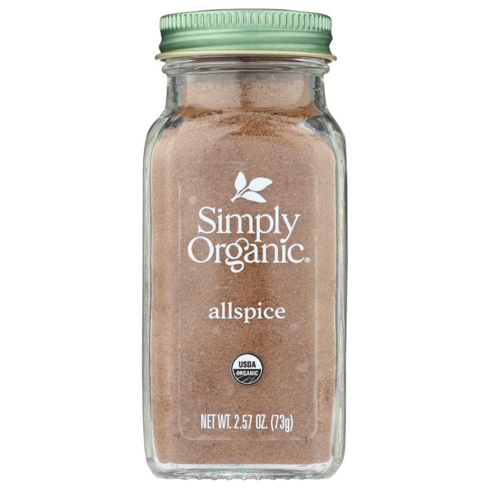 SIMPLY ORGANIC: Allspice, 2.57 oz