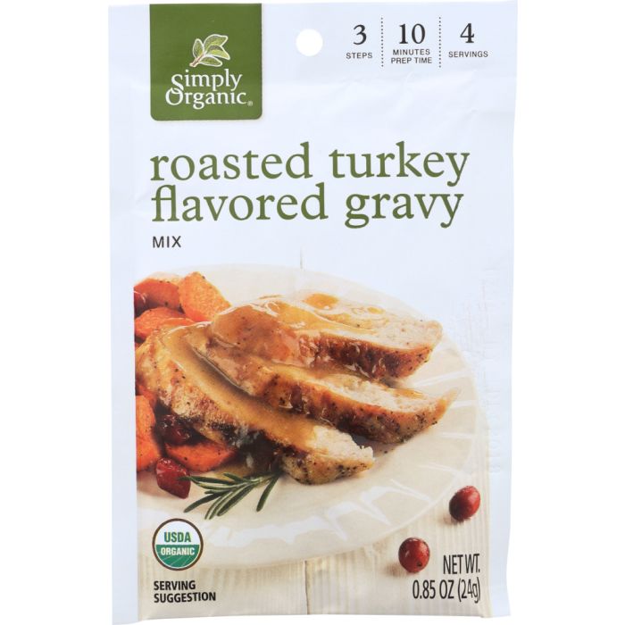 SIMPLY ORGANIC: Gravy Seasoning Mix Roasted Turkey, .85 Oz