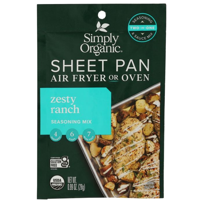SIMPLY ORGANIC: Sheet Pan Zesty Ranch Seasoning Mix, 0.99 oz