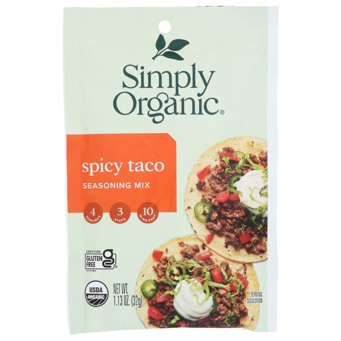 SIMPLY ORGANIC: Spicy Taco Seasoning Mix, 1.13 oz