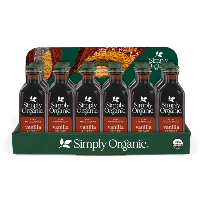 SIMPLY ORGANIC: Madagascar Pure Vanilla Extract 18 Count, 1 ds