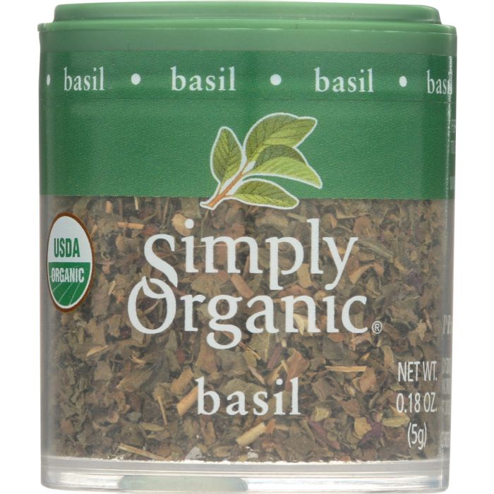 SIMPLY ORGANIC: Basil Leaf Sweet Cut & Sifted, .18 oz