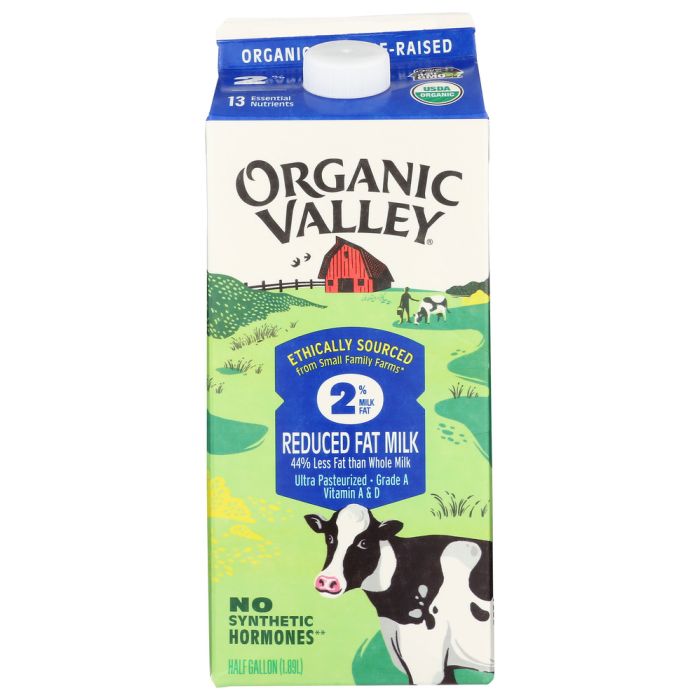 ORGANIC VALLEY: 2% Milk Fat, 64 oz