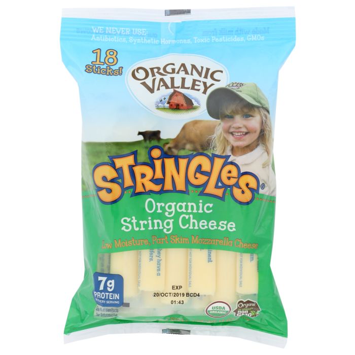 ORGANIC VALLEY: Stringles Organic String Mozzarella Cheese, 18 oz