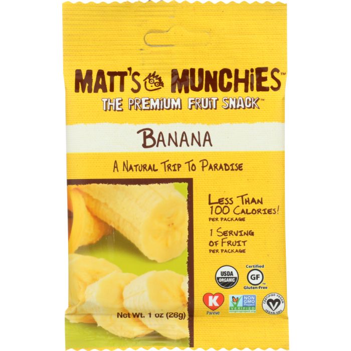 MATTS MUNCHIES: Fruit Snack Banana, 1 oz