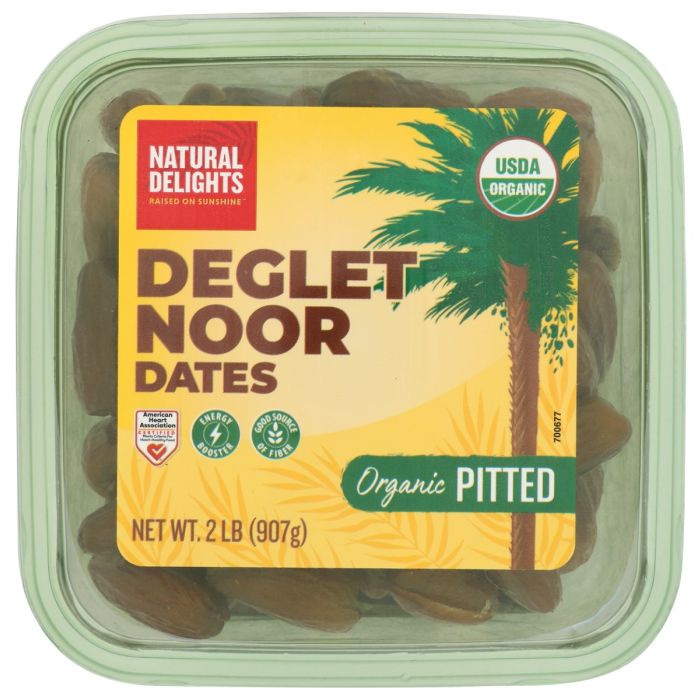 NATURAL DELIGHTS: Organic Pitted Deglet Noor Dates, 2lb