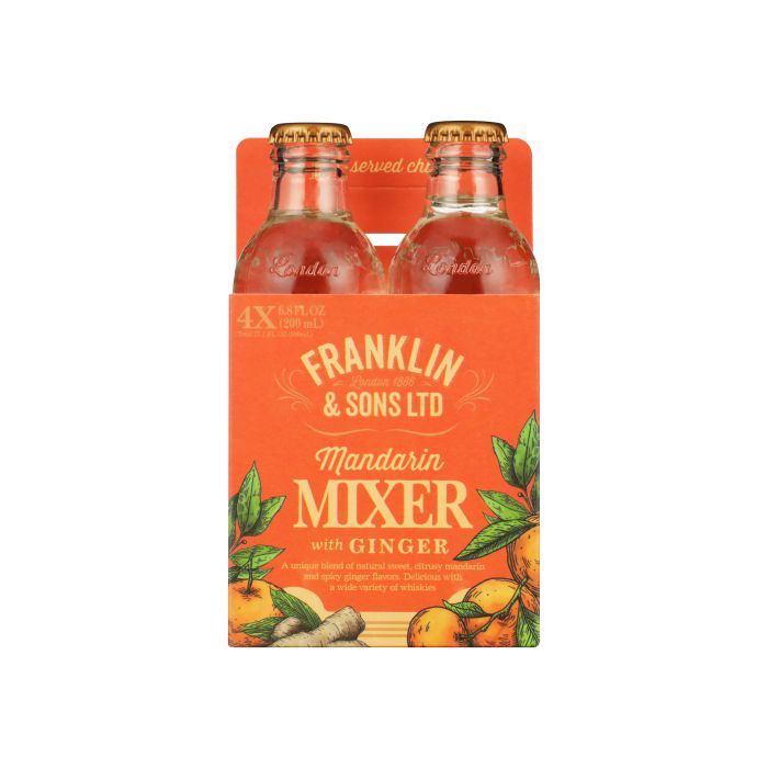 FRANKLIN & SONS: Mandarin & Ginger 4Pk, 800 ml