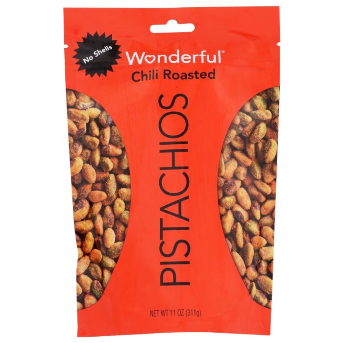 WONDERFUL PISTACHIOS: Chili Roasted No Shells, 11 oz