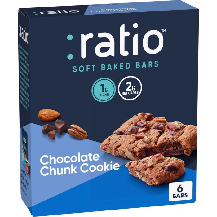 RATIO: Chocolate Chunk Cookie Soft Baked Bars, 5.34 oz