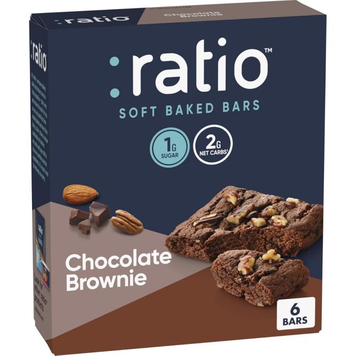 RATIO: Chocolate Brownie Soft Baked Bars, 5.34 oz