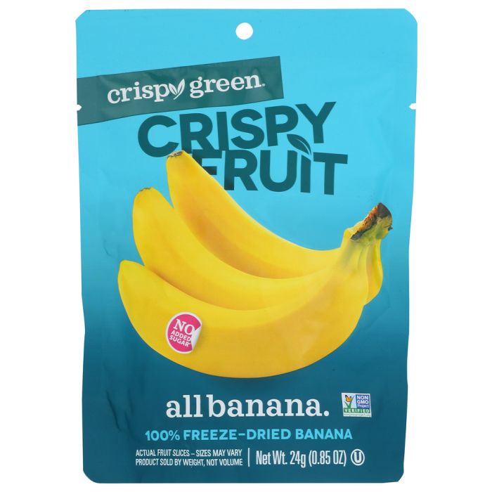 CRISPY GREEN: Banana Dried Single Serve, 0.85 OZ