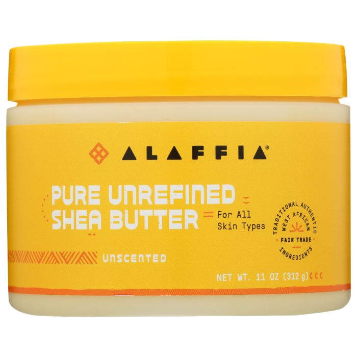 ALAFFIA: Pure Unrefined Shea Butter Unscented, 11 oz