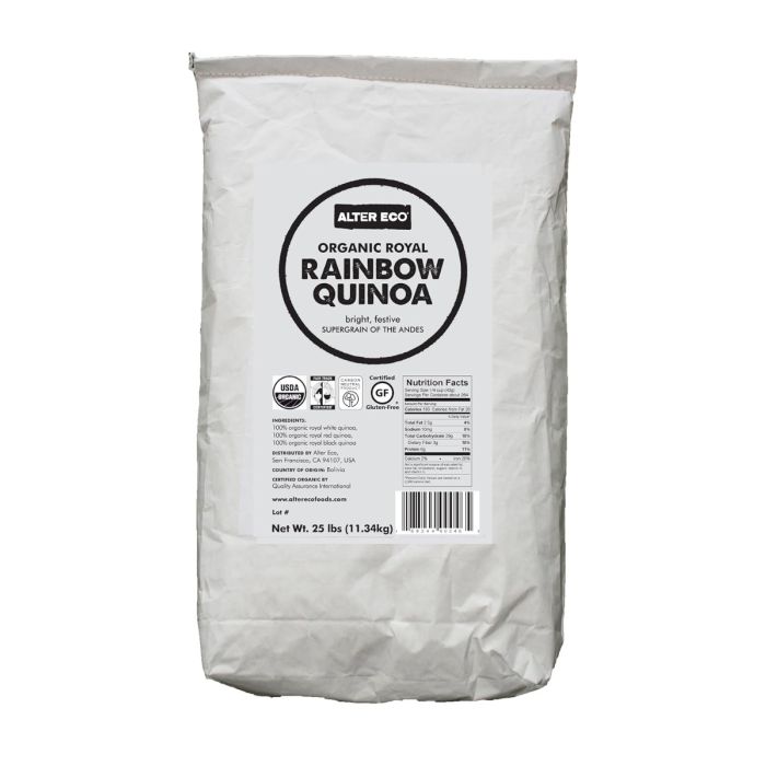 ALTER ECO: Organic Royal Rainbow Quinoa, 25 lb