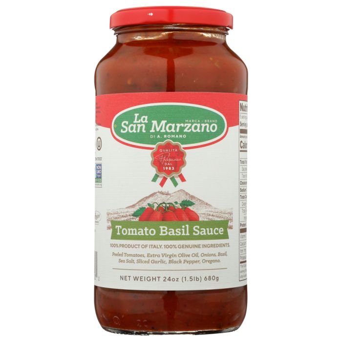 LA SAN MARZANO: Tomato Basil Sauce, 24 fo