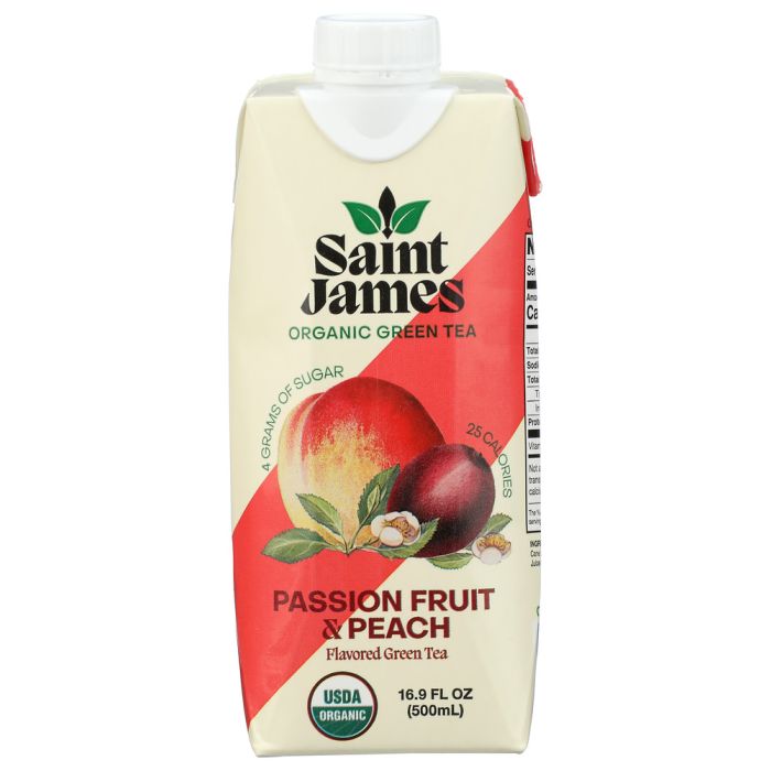 SAINT JAMES BRANDS LLC: Tea Peach Pssnfrt Grn Org, 16.9 FO