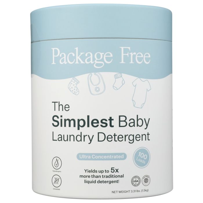 PACKAGE FREE: The Simplest Baby Laundry Detergent 100 Loads, 3.31 lbs