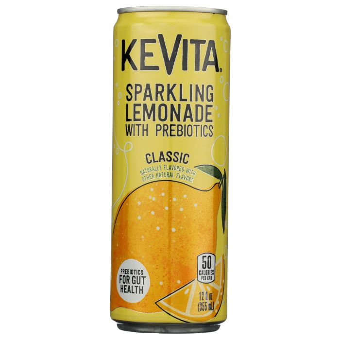 KEVITA: Classic Sparkling Prebiotic Lemonade, 12 fo