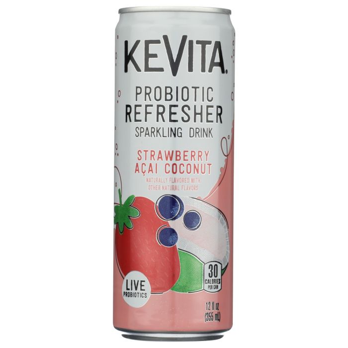 KEVITA: Sparkling Probiotic Refresher Strawberry Acai Coconut, 12 fo