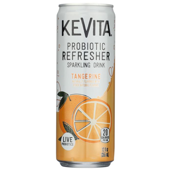 KEVITA: Probiotic Refresher Organic Tangerine Sparkling Drink, 12 fo