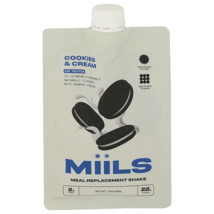 MIILS: Meal Replacement Shake Cookies And Cream, 1.59 oz