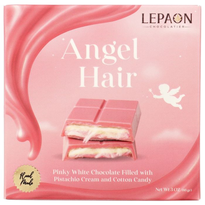 LEPAON CHOCOLATIER: Angel Hair Chocolate Bar, 3 oz