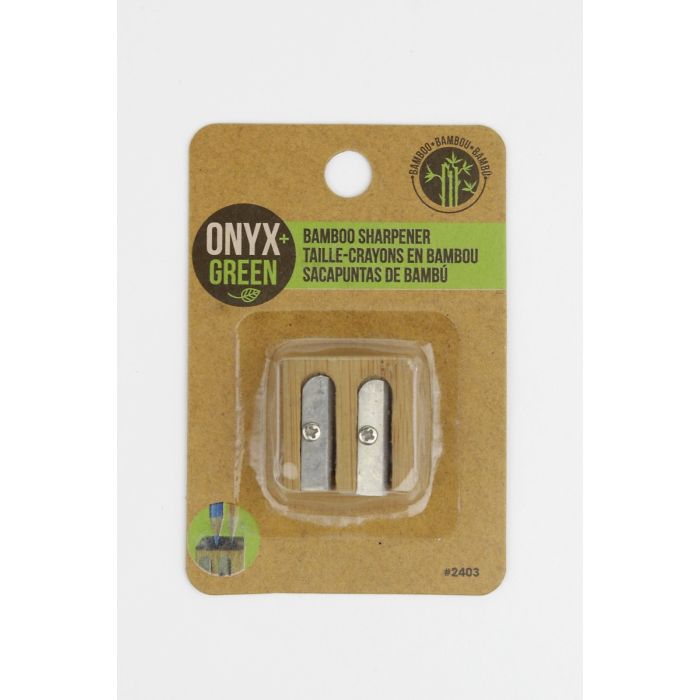 ONYX & GREEN: Sharpener 2Hole Bamboo, 1 pc