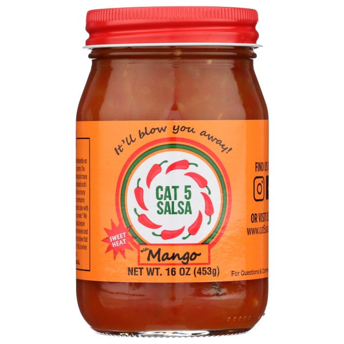 CAT 5 SALSA: Salsa Mango. 16 oz