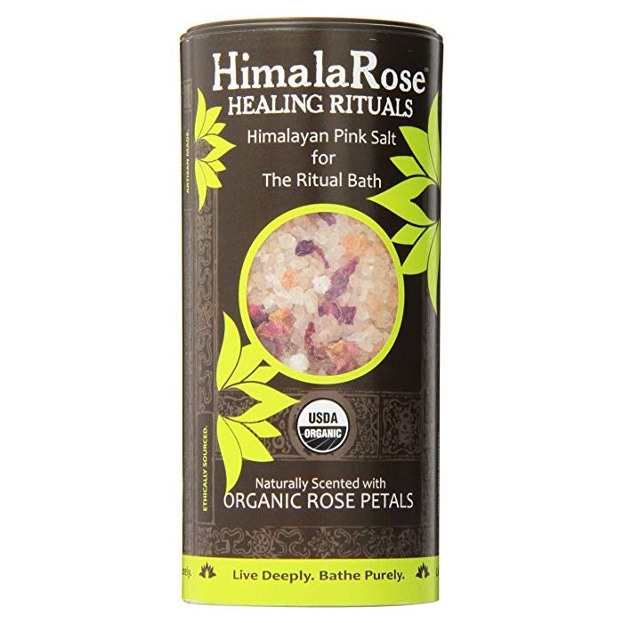 HIMALA SALT: Salt Bath Rose Petal Organic, 28 oz