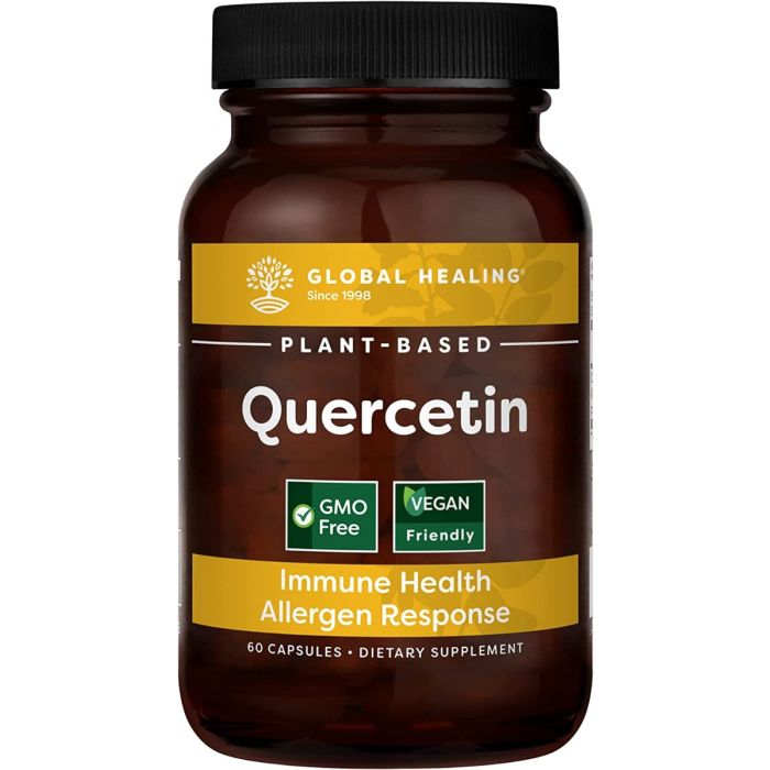 GLOBAL HEALING: Quercetin Plant Based, 60 cp