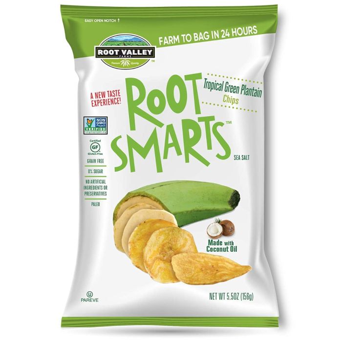 ROOT SMARTS: Chips Plantain Ccnut Oil, 5.5 oz