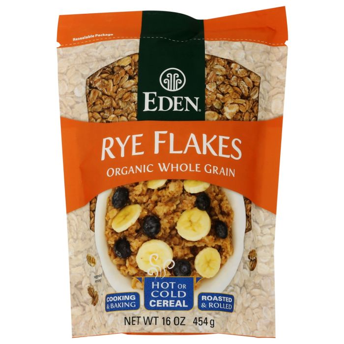 EDEN FOODS: Organic Rye Flakes, 16 oz