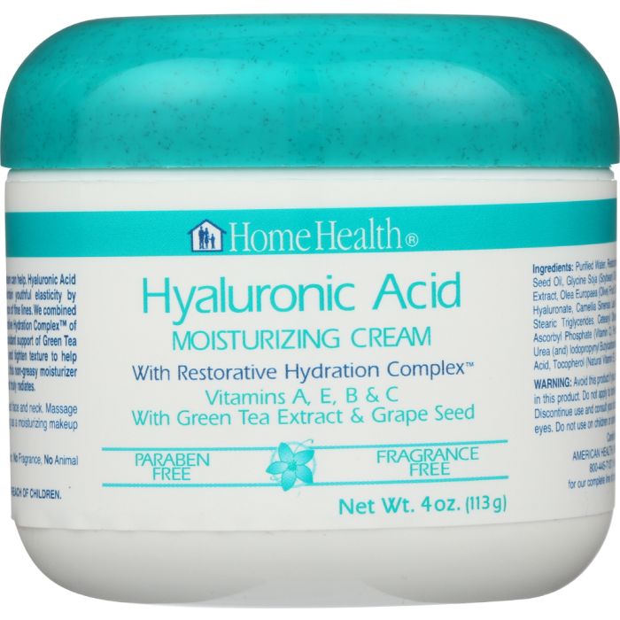 HOME HEALTH: Hyaluronic Acid Moisturizing Cream, 4 oz