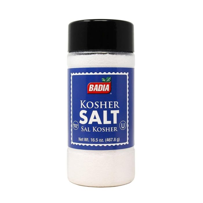BADIA: Kosher Salt, 16.5 Oz