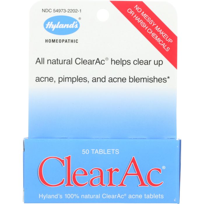 HYLAND'S: Natural ClearAc Acne Tablets, 50 Tablets