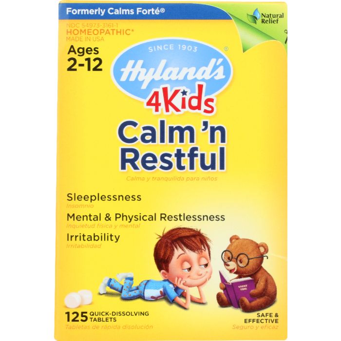 HYLAND'S: 4 Kids Calm 'N Restful, 125 Quick Dissolving tablets