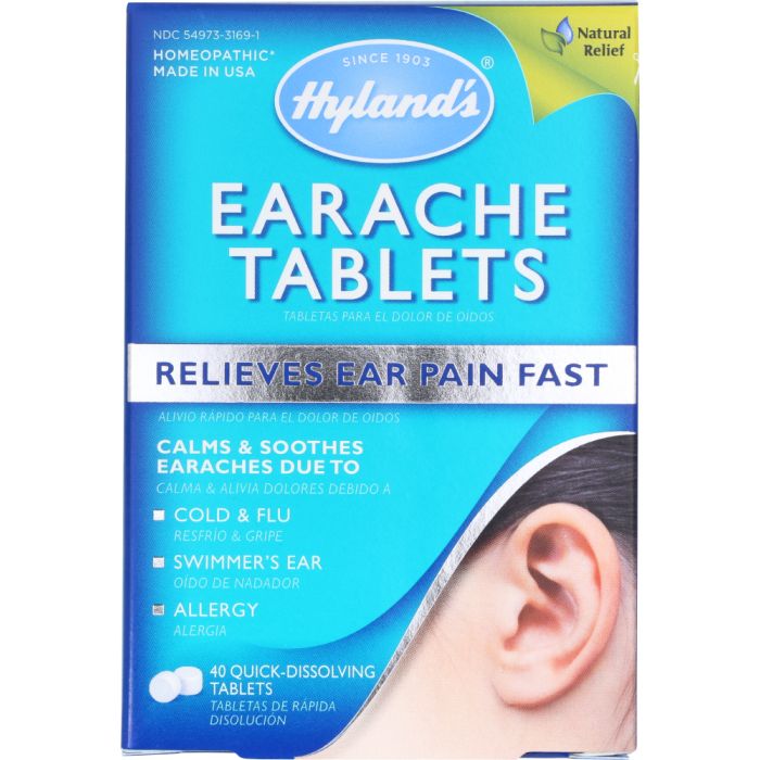 HYLAND'S: Homeopathic Earache Tablets, 40 Tablets