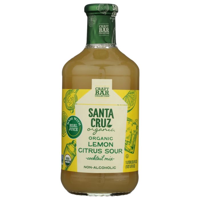 SANTA CRUZ ORGANIC: Organic Lemon Citrus Sour Mixer, 33.8 fo