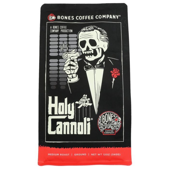 BONES COFFEE COMPANY: Coffee Grnd Holy Cannoli, 12 oz