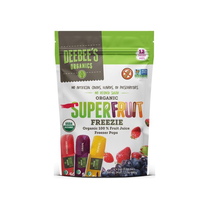 DEEBEES ORGANIC: Super Fruit Freezies, 24 oz