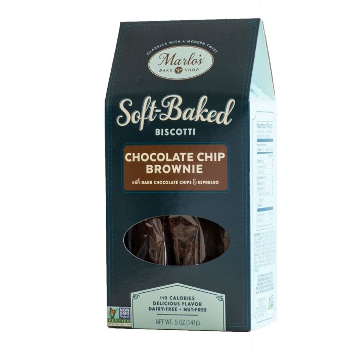 MARLOS BAKESHOP: Biscotti Chocolate Chip Brownie, 5 oz