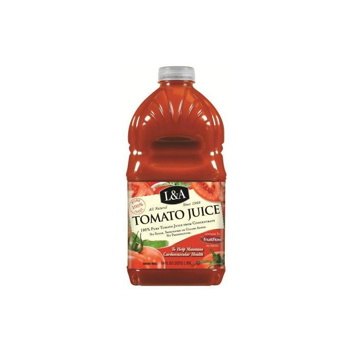 L & A JUICE: Tomato Juice Fruitflow, 64 fo