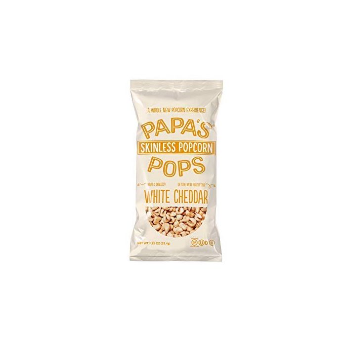 PAPAS POPS: Popcorn White Cheddar, 1.25 oz
