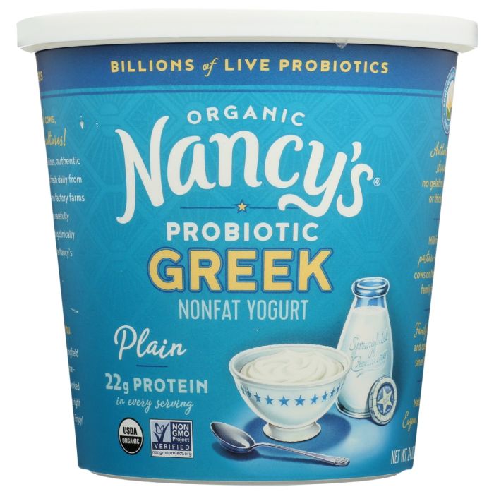 NANCYS: Probiotic Greek Nonfat Yogurt Plain, 24 oz