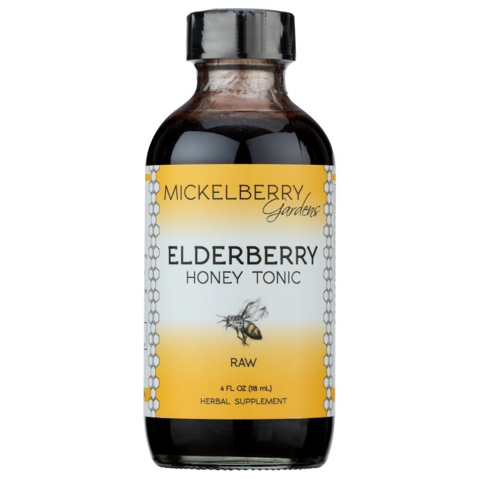MICKELBERRY  GARDENS: Tonic Elderberry Honey, 4 fo