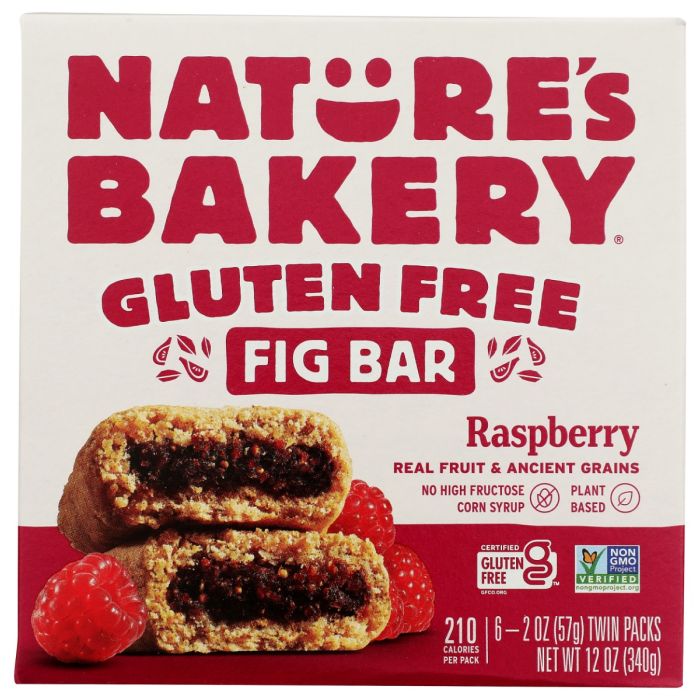 NATURES BAKERY: Gluten Free Fig Bars Raspberry, 12 oz